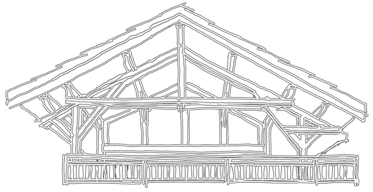 chalet dessin gris