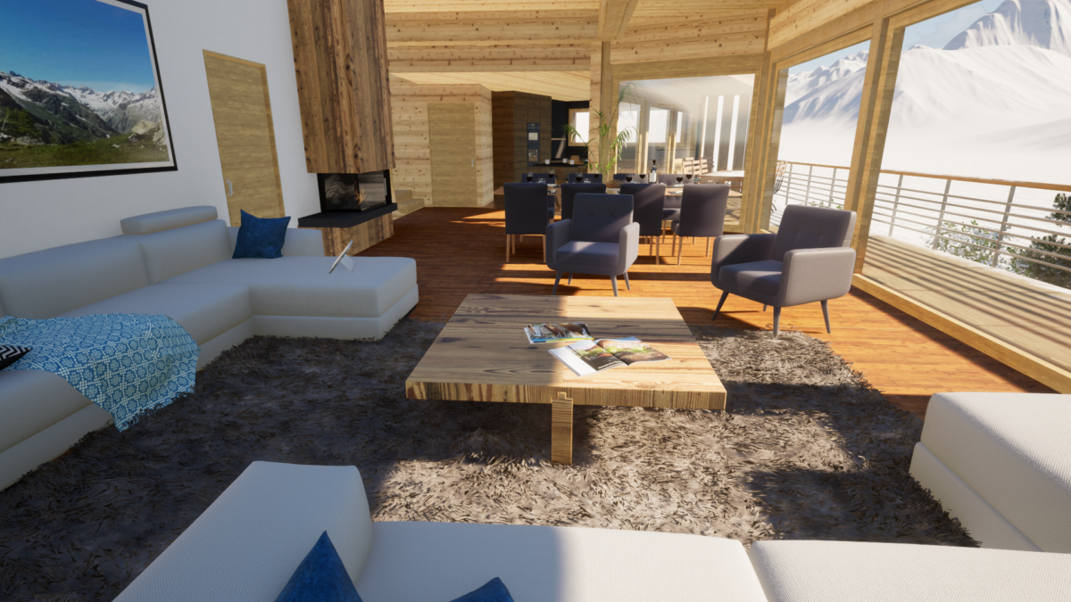 Chalet du Rocher Blanc Chalet Lombard Vasina a vendre sur plan avec terrain Serre Chevalier (3)