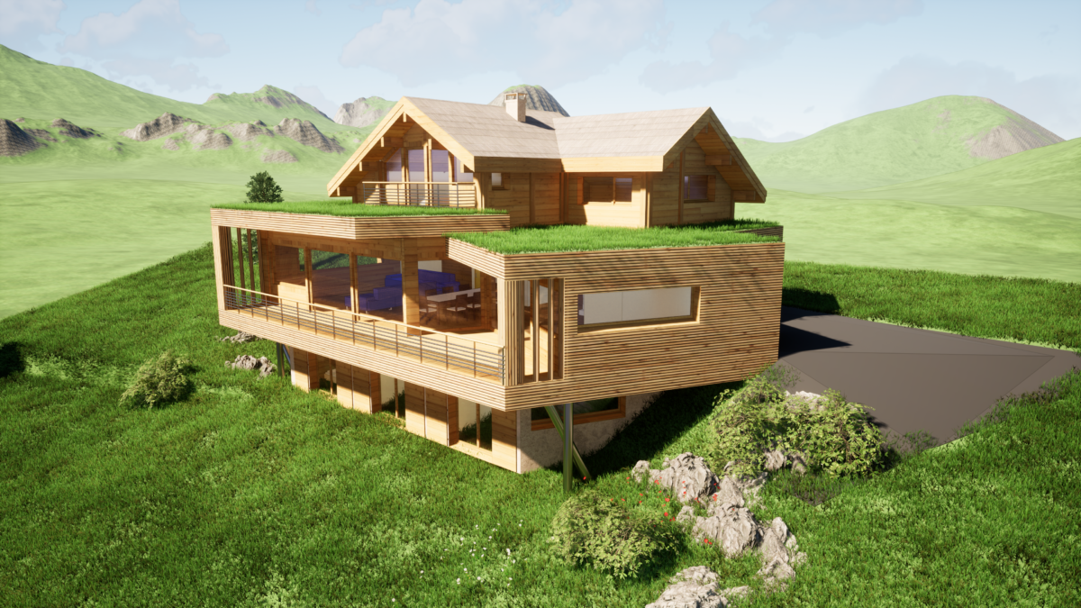 Chalet du Rocher Blanc vue 3D (1)