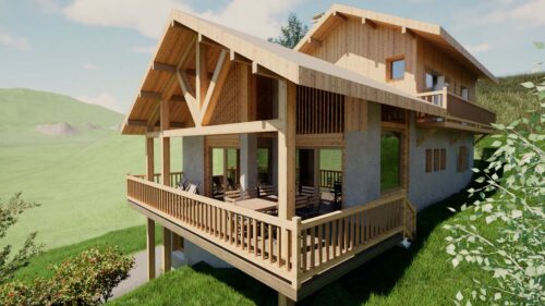 SABOT DE VENUS Chalet A façade sud